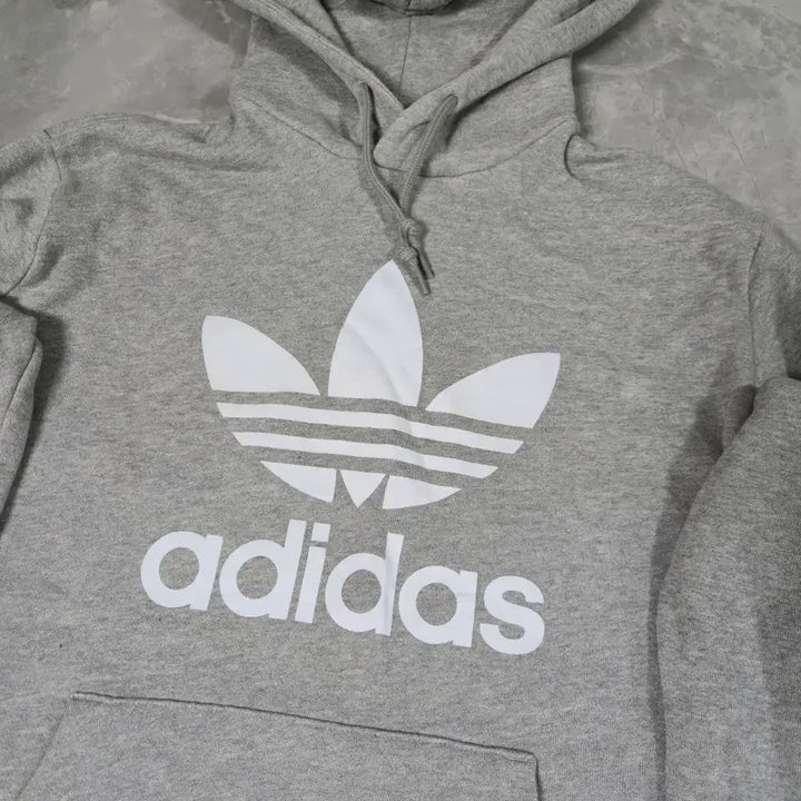 [BUNJANG] Adidas Trefoil Hoodie Grey / 아디다스 트레포일 후드티 그레이