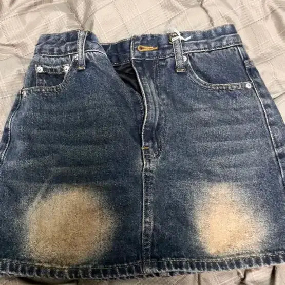 [BUNJANG] Gyarus Washed Denim Skirt / 갸루 워싱 데님스커트