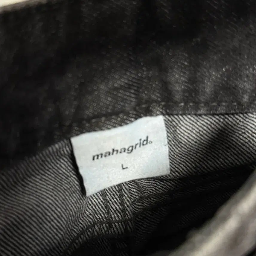 [BUNJANG] Mahagrid Black Denim Cargo Pants / [L] 마하그리드 지퍼 카고 흑청데님 청바지