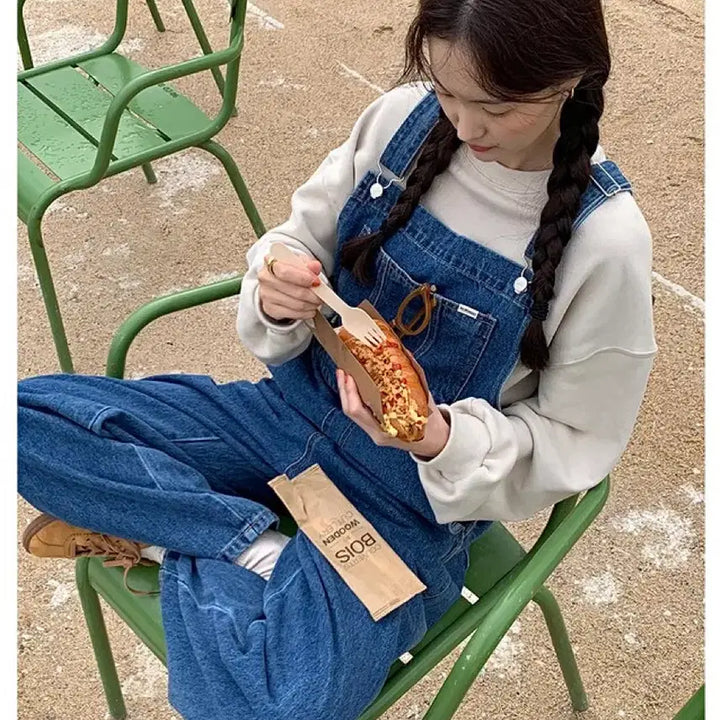 [BUNJANG] Ordinaryment Teddy Overall Linenne Leveine Ont / 오디너리먼트 테디 오버롤            리넨느 르베인 온트