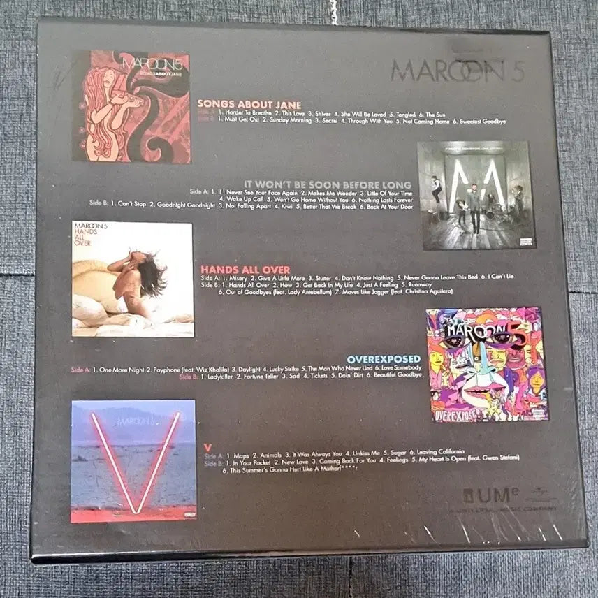 [BUNJANG] Maroon 5 Studio Album 5LP Box Set / 마룬파이브 스튜디오 앨범 박스세트 5lp