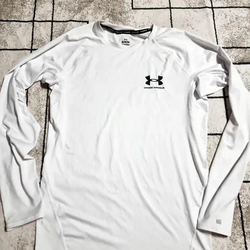 [BUNJANG] Under Armour Long Sleeve Swim Shirt White Size L / 언더아머 기능성 긴팔 스윔 수영 화이트 사이즈 L