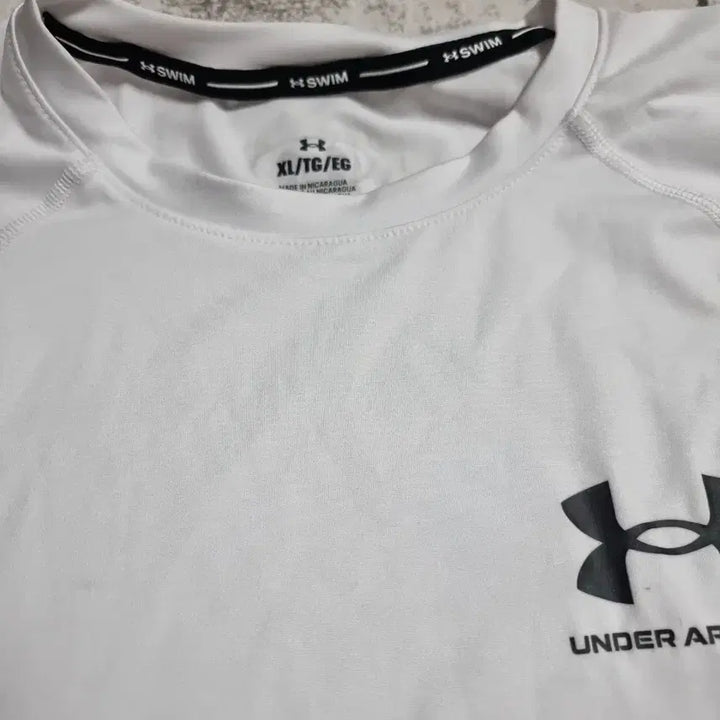 [BUNJANG] Under Armour Long Sleeve Swim Shirt White Size L / 언더아머 기능성 긴팔 스윔 수영 화이트 사이즈 L