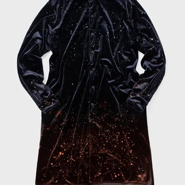 [BUNJANG] KoZaburo Velvet Painted Long Shirt / 코자부로 벨벳 페인티드 롱 셔츠 3사이즈 황금사이즈