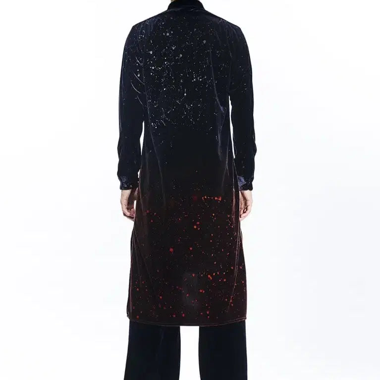 [BUNJANG] KoZaburo Velvet Painted Long Shirt / 코자부로 벨벳 페인티드 롱 셔츠 3사이즈 황금사이즈