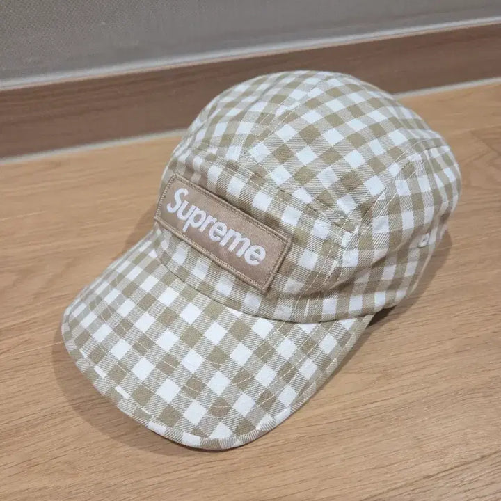 [BUNJANG] Supreme 23SS Gingham Camp Cap - Tan / 슈프림 23SS 깅엄 캠프캡 탄(Tan)