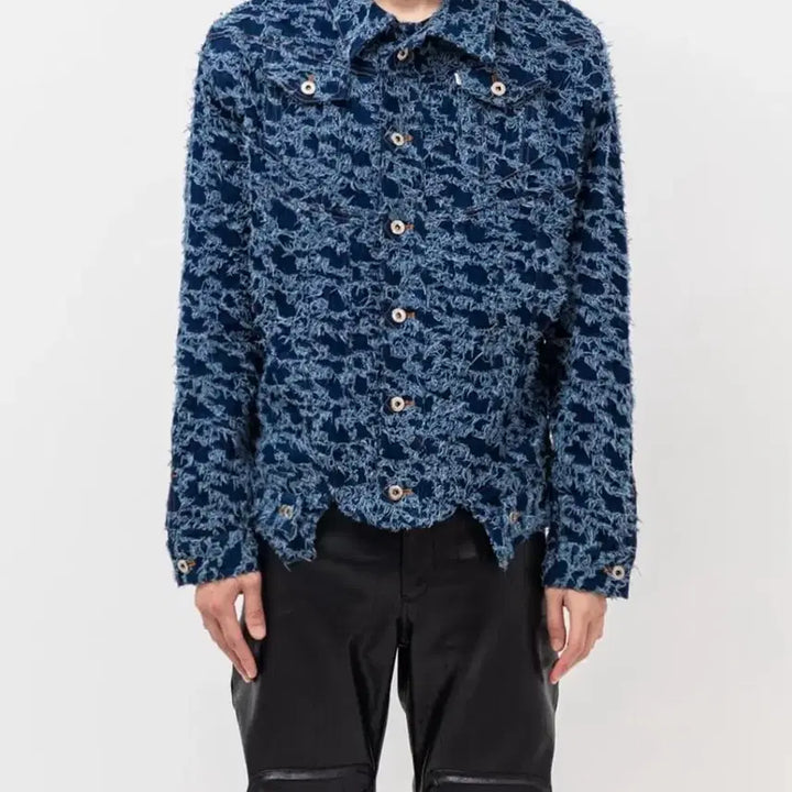 [BUNJANG] Juntae Kim 23FW Distressed Denim Jacket / 준태킴 23fw 디스트레스드 데님 자켓 m 103사이즈감