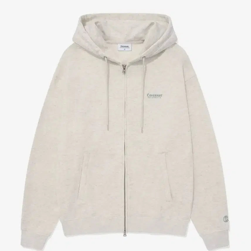 [BUNJANG] Covernat Small Authentic Hoodie Zip-up Oatmeal XS / 커버낫 후드집업 xs