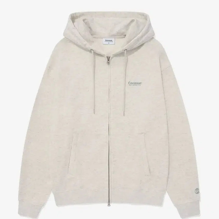 [BUNJANG] Covernat Small Authentic Hoodie Zip-up Oatmeal XS / 커버낫 후드집업 xs