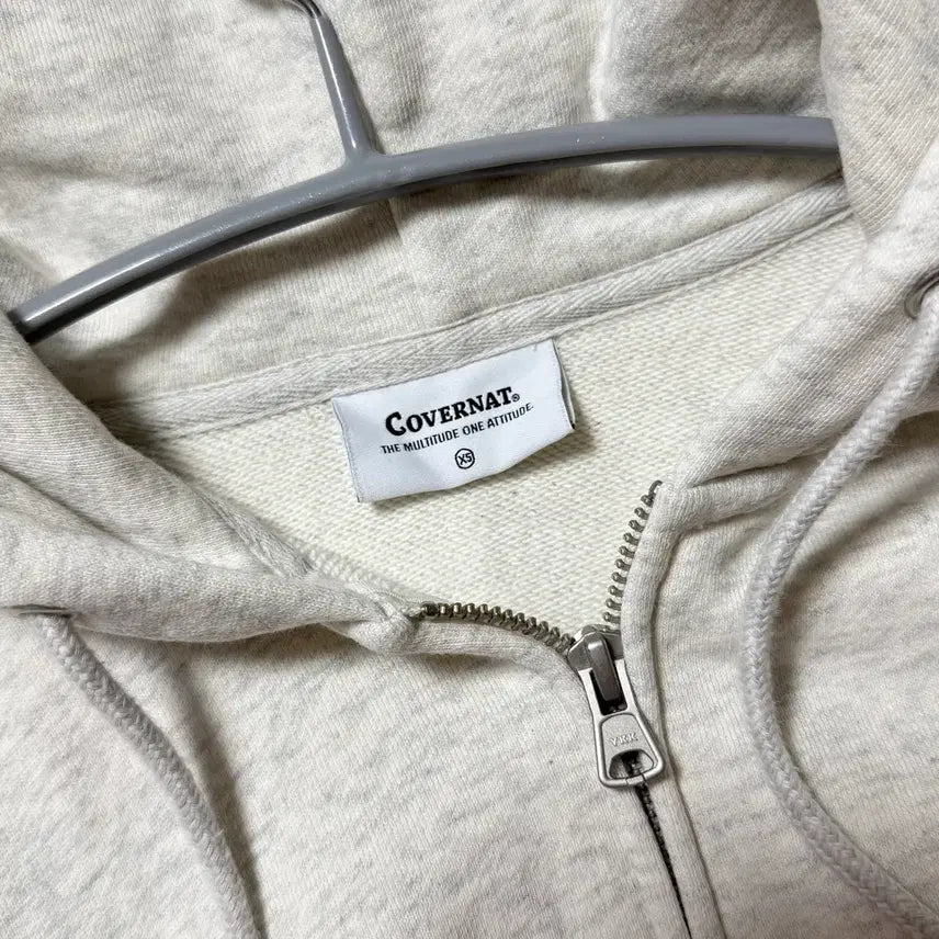 [BUNJANG] Covernat Small Authentic Hoodie Zip-up Oatmeal XS / 커버낫 후드집업 xs