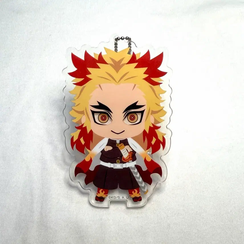 [BUNJANG] Demon Slayer Rengoku Acrylic Keychain / 귀멸의 칼날 렌고쿠 미츠메테 아크릴 키링