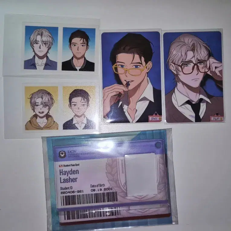 [BUNJANG] Unpleasant Aesthetics Hayden Brate Photocard, 증사, UCW Student ID Bundle Set / 불쾌의 미학 포카 증사 UCW 학생 ID 세트 헤이든 브랫
