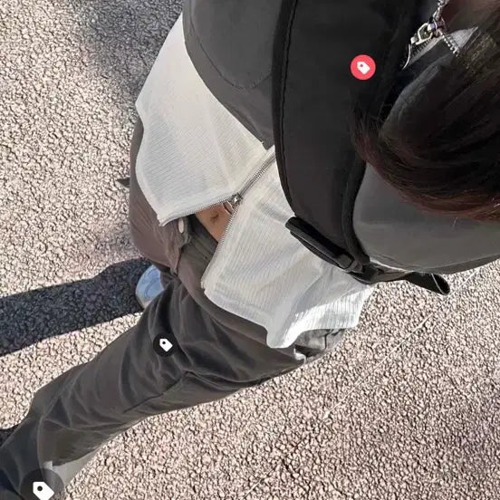 [BUNJANG] Pocket Cargo Cotton Wide-leg Pants / 포켓 카고 코튼 와이드업 바지 그레이 s (에이블리 구매)