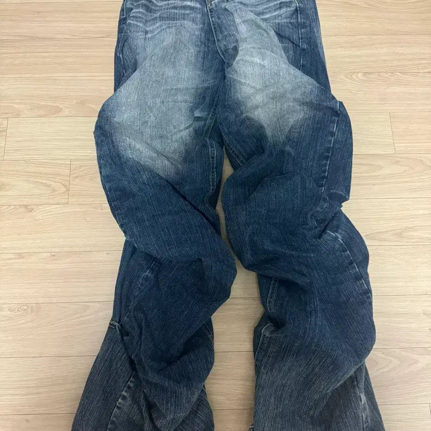 [BUNJANG] DSNR Overlap Denim Pants (Blue) / Dsnr 오버랩 데님팬츠 (블루)