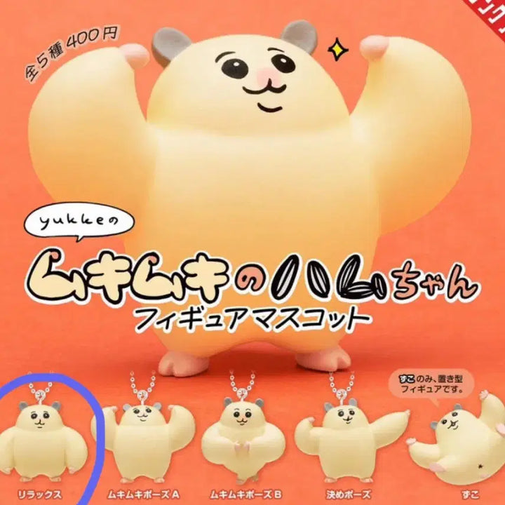[BUNJANG] Muscle Hamster Mascot Figure / 근육 햄스터 마스코트 가챠 피규어