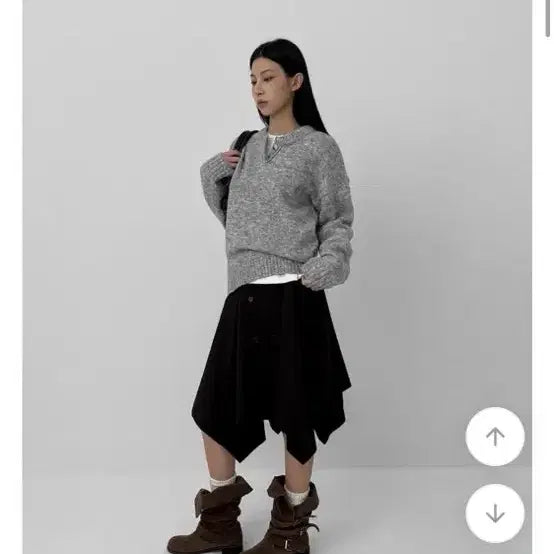[BUNJANG] Black Up Button Midi Skirt / 블랙업 베이비랩 팁씨 버튼 미디 스커트