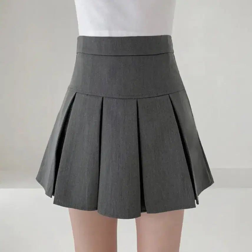 [BUNJANG] Pleated Mini Tennis Skirt - Grey / 플리츠 미니스커트 그레이 테니스 치마 새상품