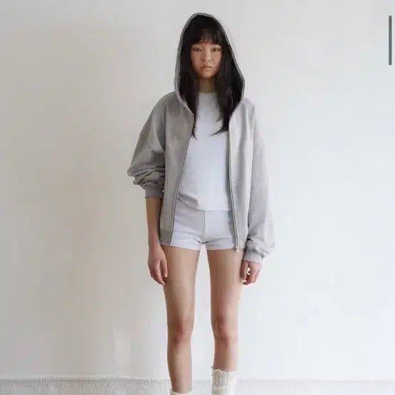 [BUNJANG] Smooth Mood Drew Hoodie Zip-up Low Grey / 스무드무드 Drew 후드 집업 로우그레이 새상품 팝니다