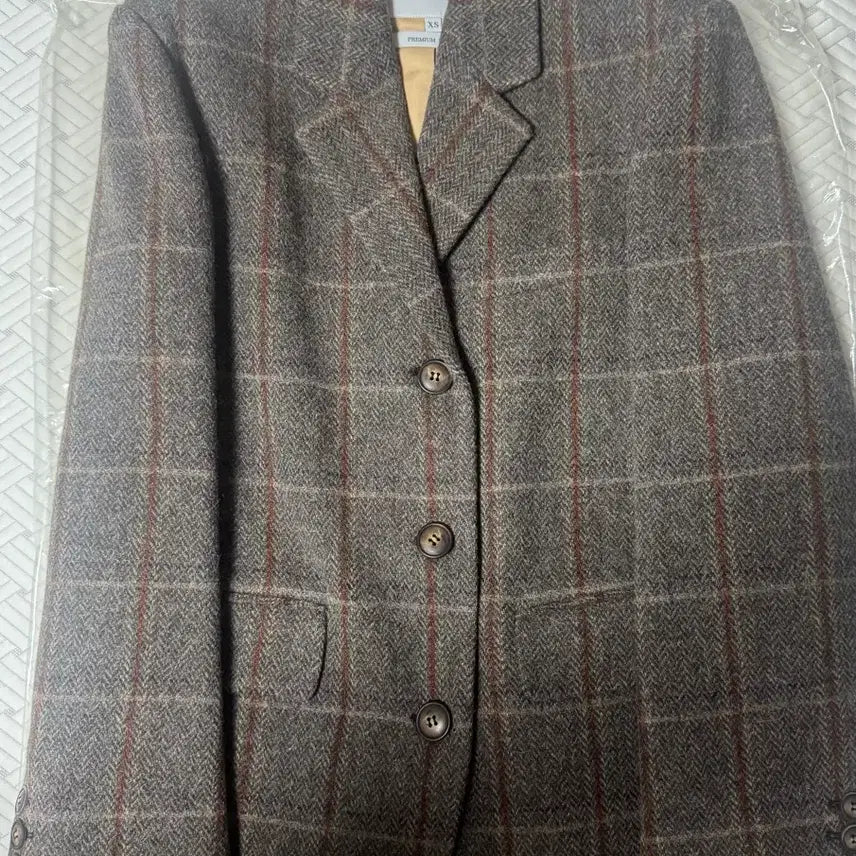 [SOLD OUT] 모한 오버핏 울 체크 자켓 xs