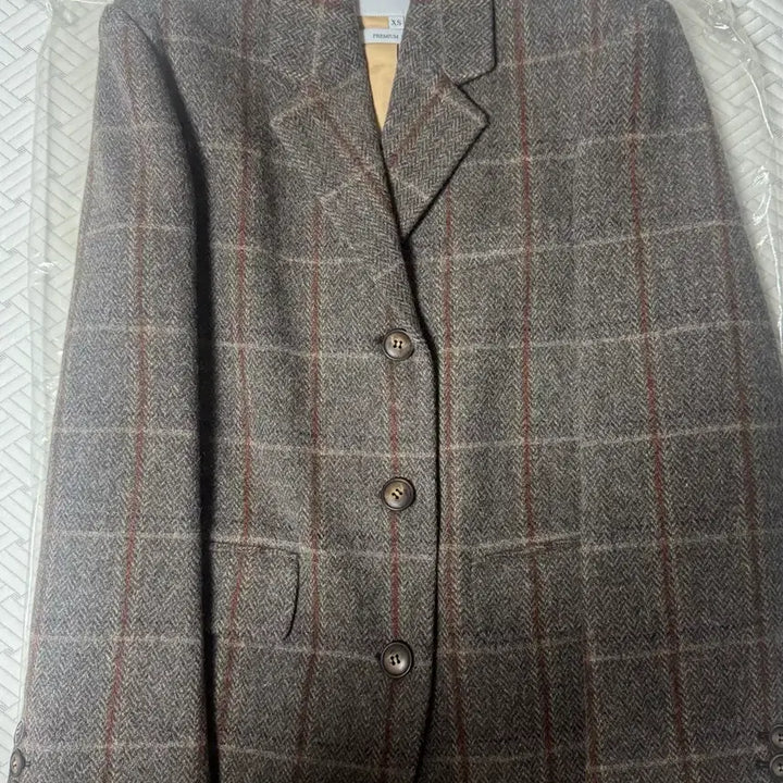 [SOLD OUT] 모한 오버핏 울 체크 자켓 xs
