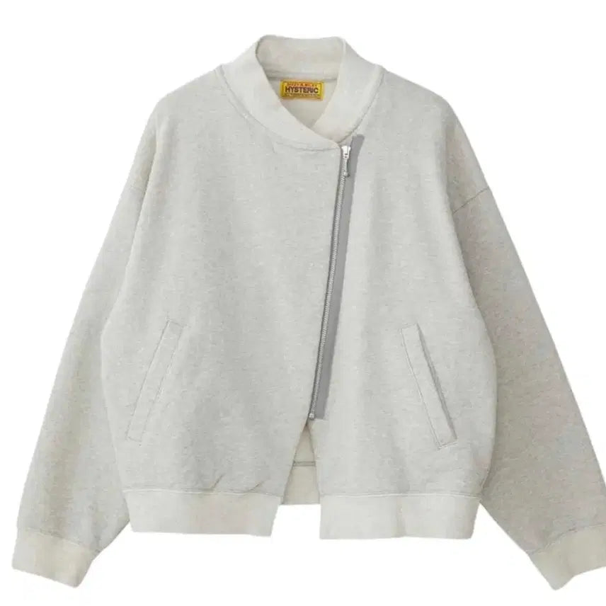 [BUNJANG] Hysteric Glamour Love Applique Gray Zip-Up Jumper / 히스테릭글래머 탑 점퍼 집업 러브 아플리케 그레이