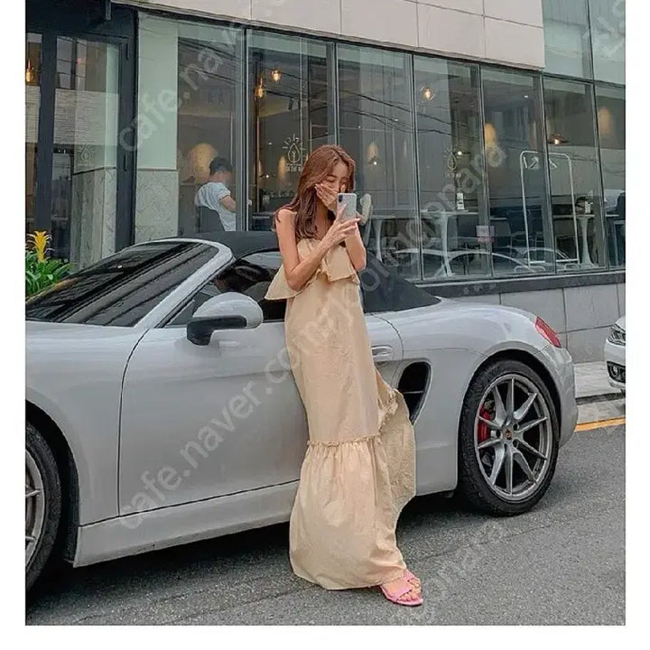 [BUNJANG] Yael Beige Long Dress / yael 베이지 롱 원피스 (야엘)