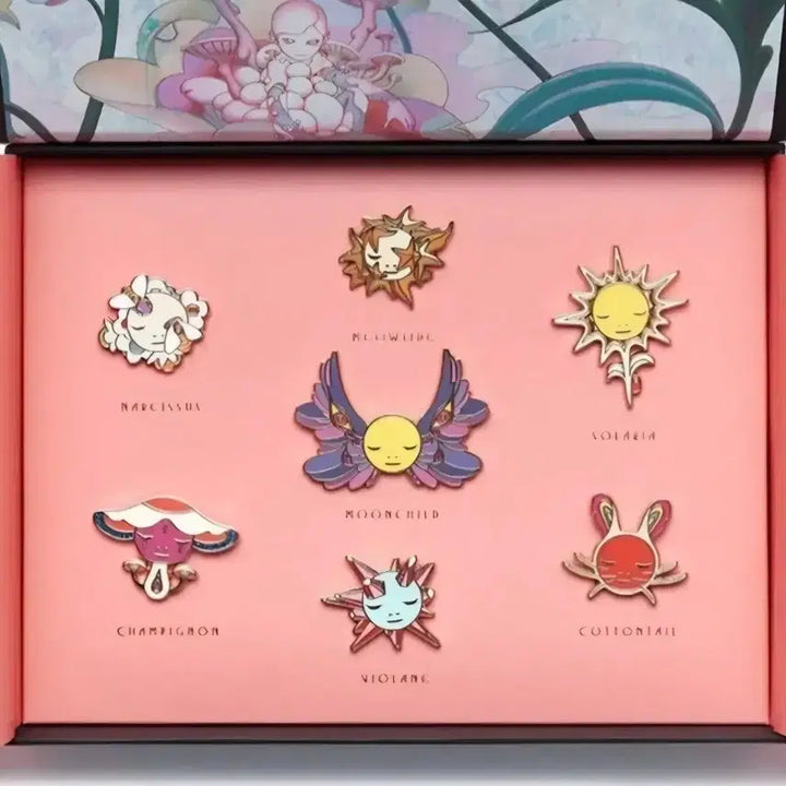 [BUNJANG] BTS x James Jean SEVEN PHASES Badge Set / BTS x James Jean 제임스 진 콜라보 뱃지 셋트