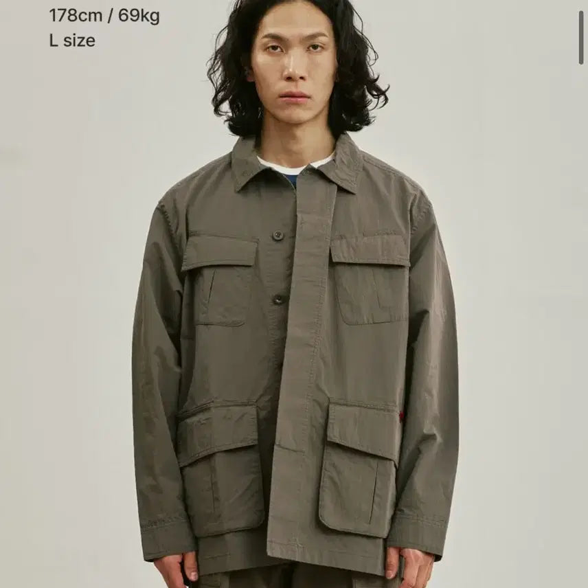 [BUNJANG] Universal Overall Jungle Fatigue Jacket Khaki XL / 유니버셜 오버롤 정글 퍼티그 자켓 XL