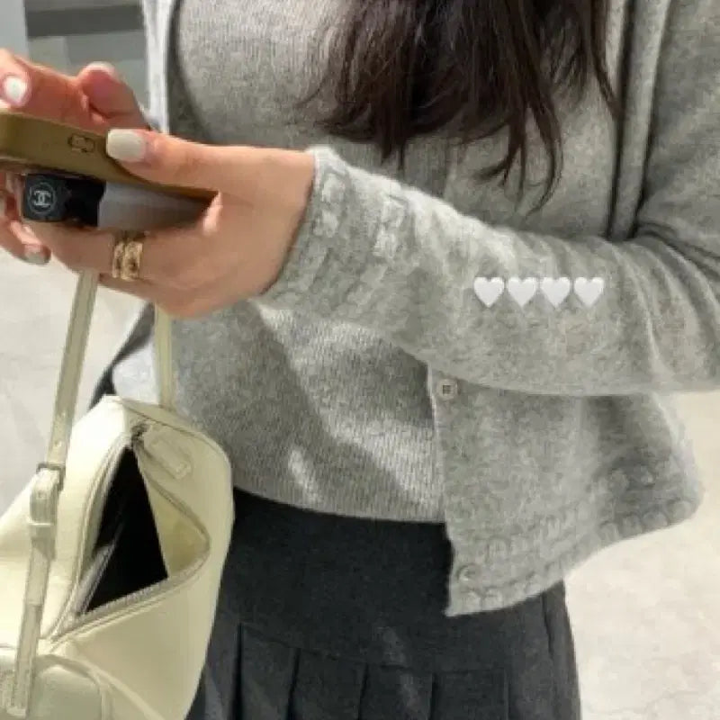 [BUNJANG] LePlain Sophie Cardigan and Tank Top Set - Gray / 르플레인 소피 나시 가디건 세트 그레이