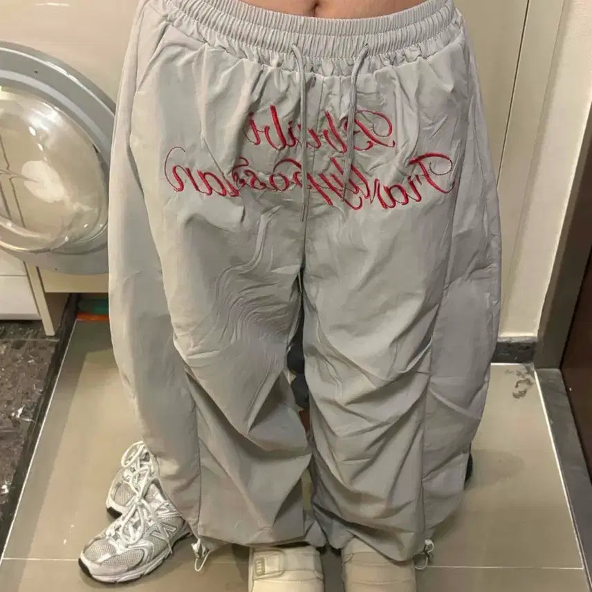 [BUNJANG] Lettering Nylon Pants / 레터링 나일론 팬츠