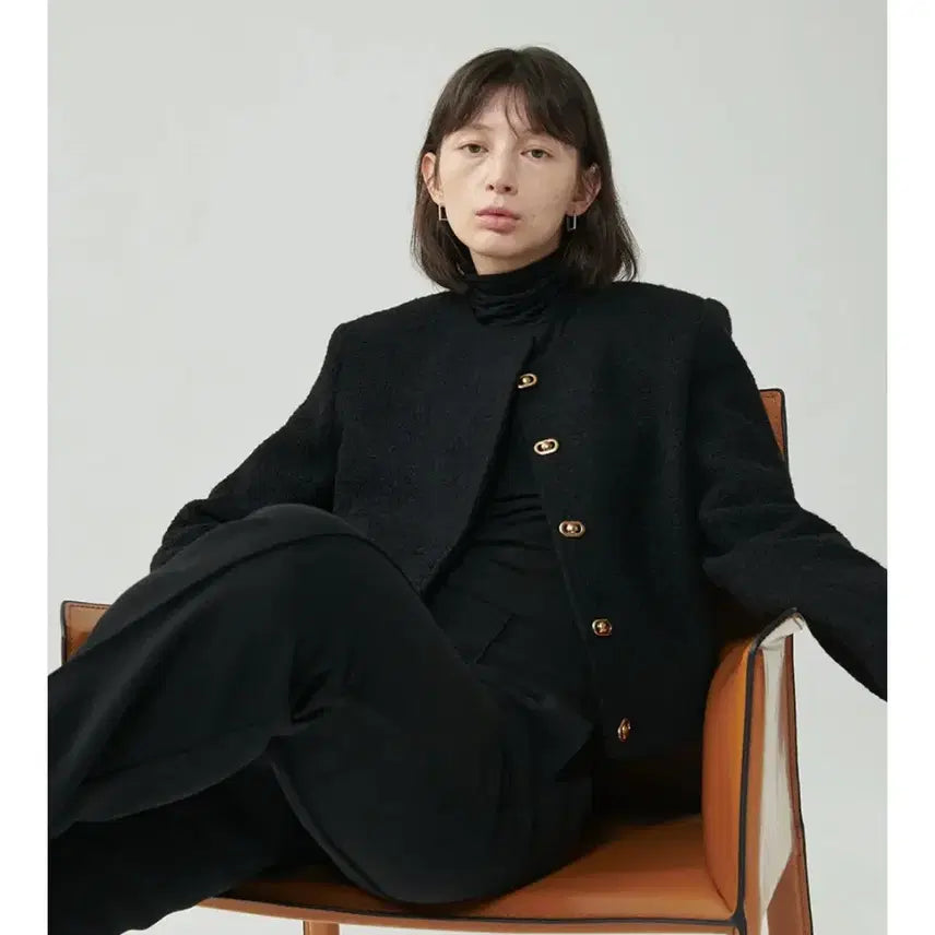 [BUNJANG] Archaic Bookle Tweed Black Jacket / 아르카익 부클 트위드 블랙 자켓 bookle tweed jacket