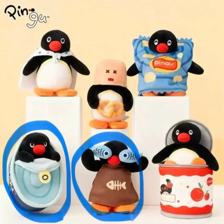 [BUNJANG] Pingu Hide and Seek Series Plush Keyring / 핑구 숨바꼭질 시리즈 인형 키링 일괄 (교신x)
