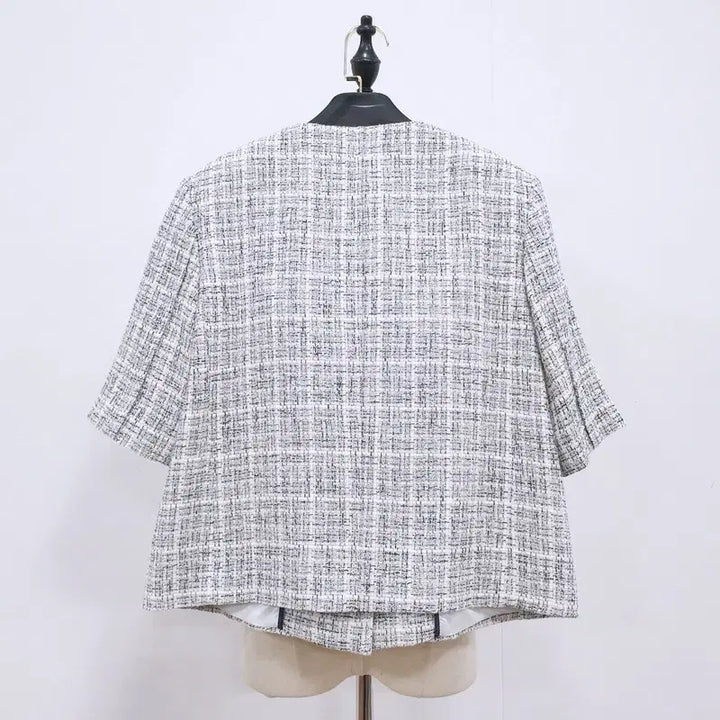 [SOLD OUT] VOV 보브 노카라 반팔 트위드 자켓