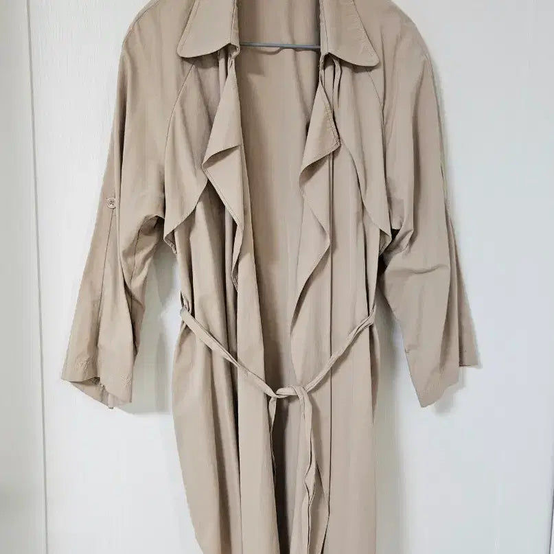 [BUNJANG] BANEIK 7-Sleeve Trench Cardigan Beige / 반에이크 7부 트렌치 가디건 free