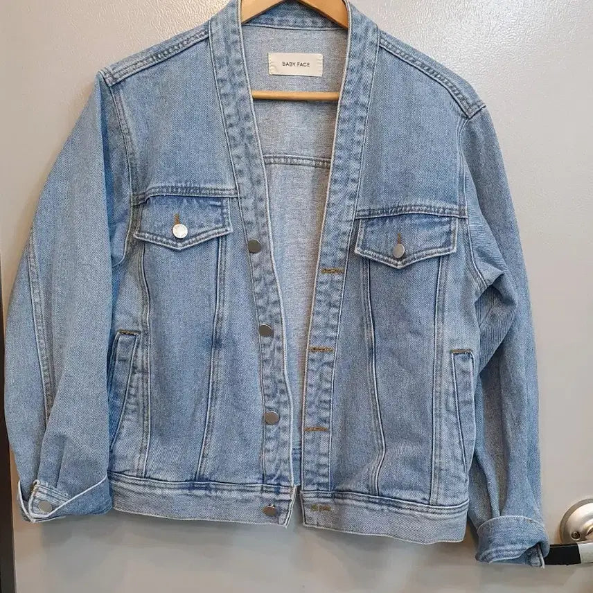 [BUNJANG] BABY FACE Denim Jacket Light Blue / BABY FACE  청 데님 자켓 라이트블루 프리사이즈