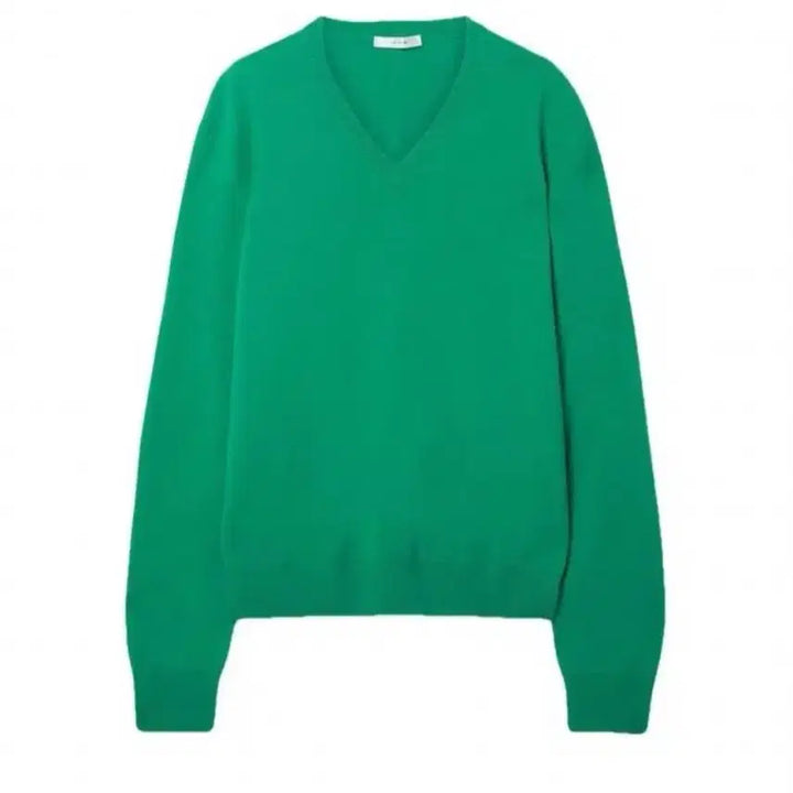 [BUNJANG] The Row Oversized Green Cashmere V-Neck Sweater / THE ROW 더로우 그린 오버사이즈 캐시미어 v neck 스웨터