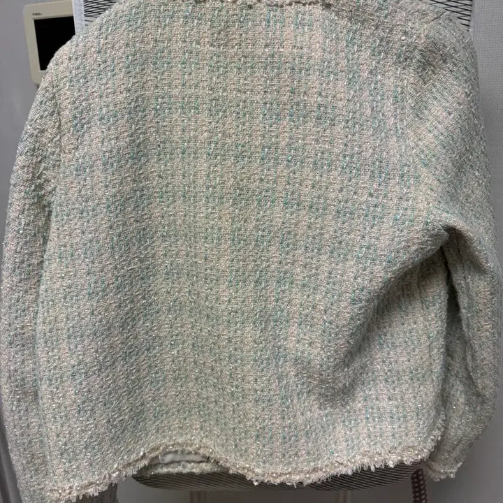 [BUNJANG] Mint Tweed Jacket Set with Pearl Embellishments / [M] 민트색 트위드 자켓 세트 진주 장식