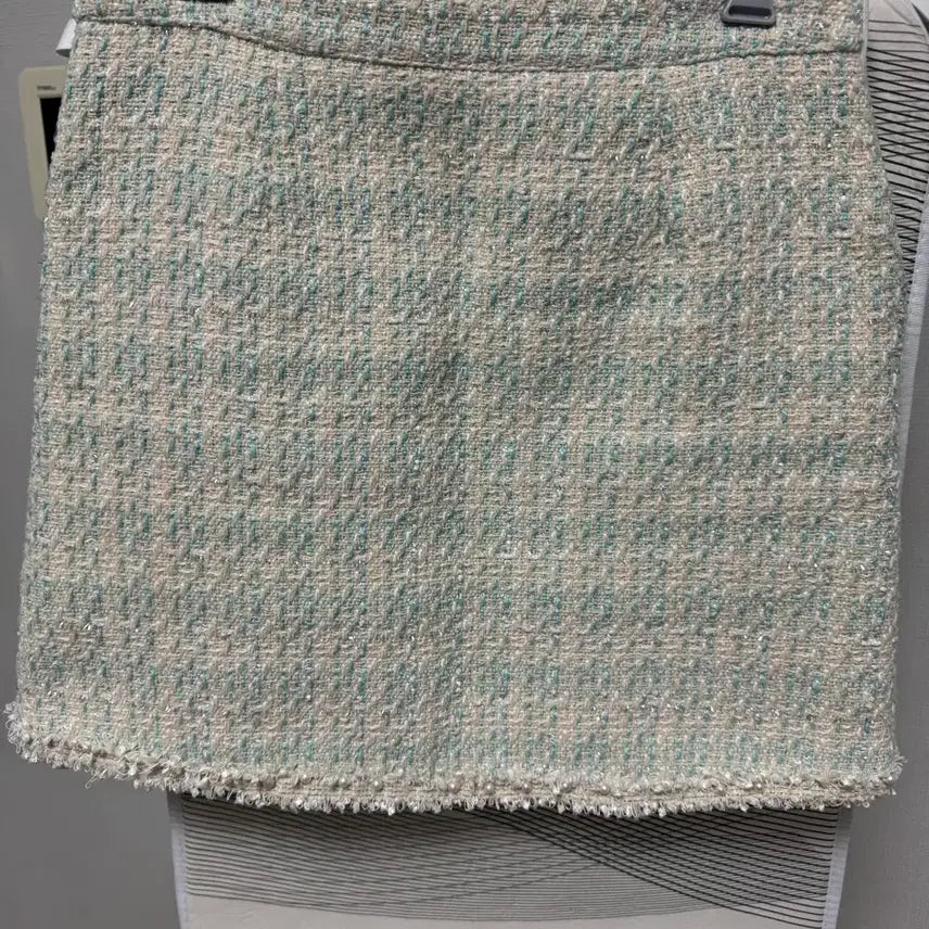[BUNJANG] Mint Tweed Jacket Set with Pearl Embellishments / [M] 민트색 트위드 자켓 세트 진주 장식