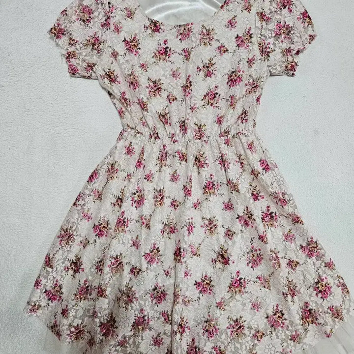 [BUNJANG] Floral Lace Dress (Free Size) / 꽃무늬 레이스 원피스(FREE)