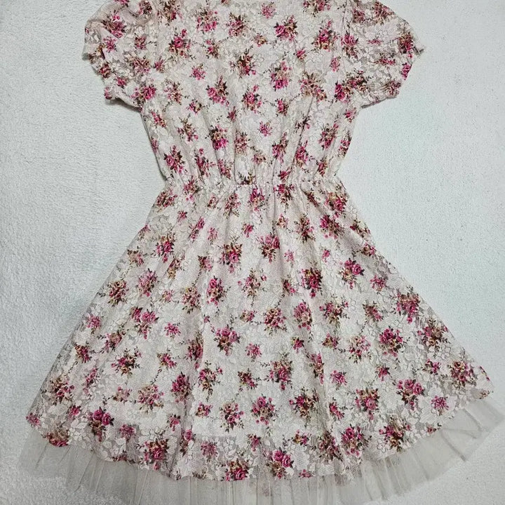 [BUNJANG] Floral Lace Dress (Free Size) / 꽃무늬 레이스 원피스(FREE)