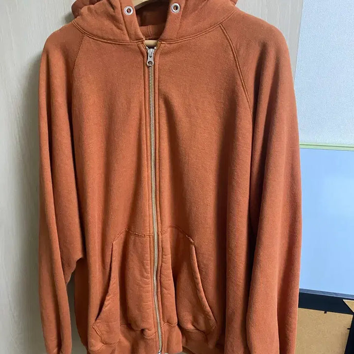 [BUNJANG] Yokosakamoto Orange Zip-up Hoodie / 요코사카모토 집업후드 오렌지 3사이즈