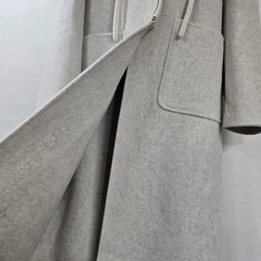 [BUNJANG] Wool Hooded Long Coat / 울 후드 롱코트