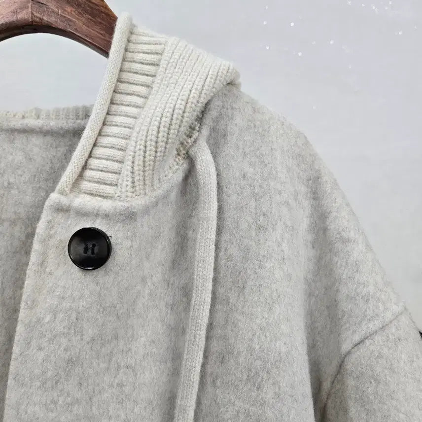 [BUNJANG] Wool Hooded Long Coat / 울 후드 롱코트
