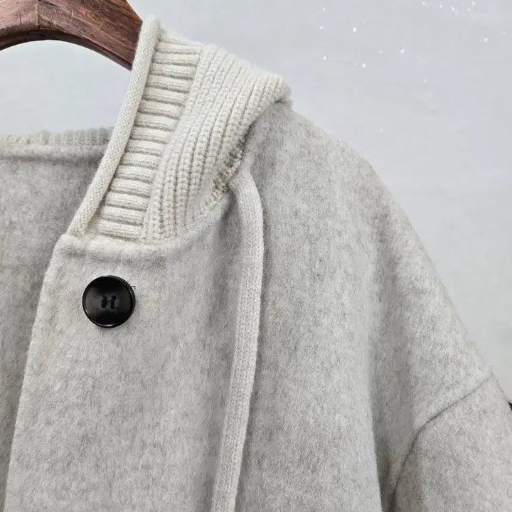 [BUNJANG] Wool Hooded Long Coat / 울 후드 롱코트