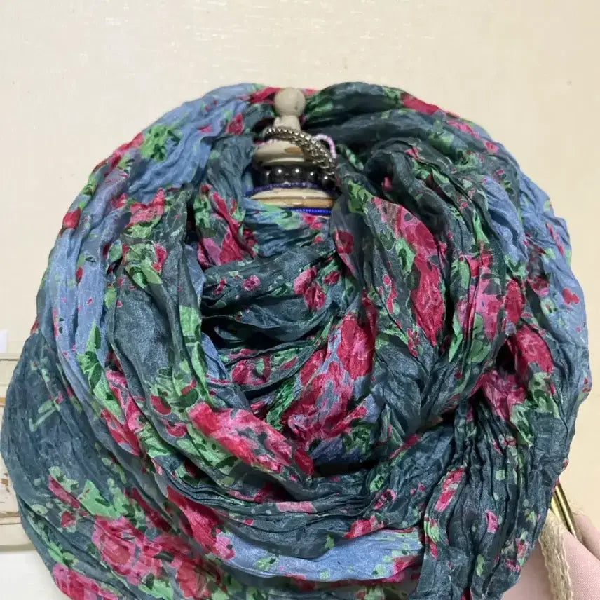 [BUNJANG] Tolani Flower Silk Scarf / Tolani 플라워실크스카프