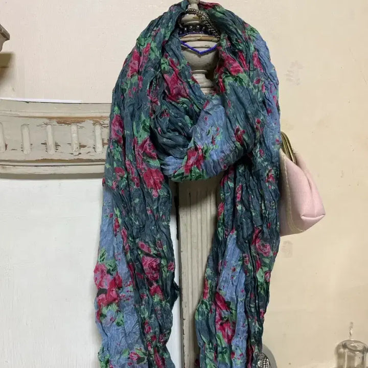 [BUNJANG] Tolani Flower Silk Scarf / Tolani 플라워실크스카프