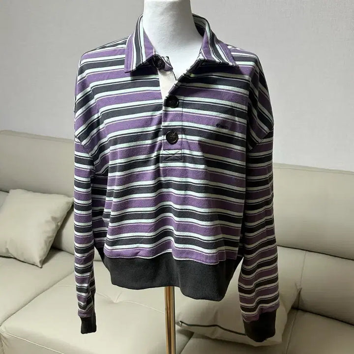 [SOLD OUT] 시티브리즈 스트라이프 카라맨투맨 M