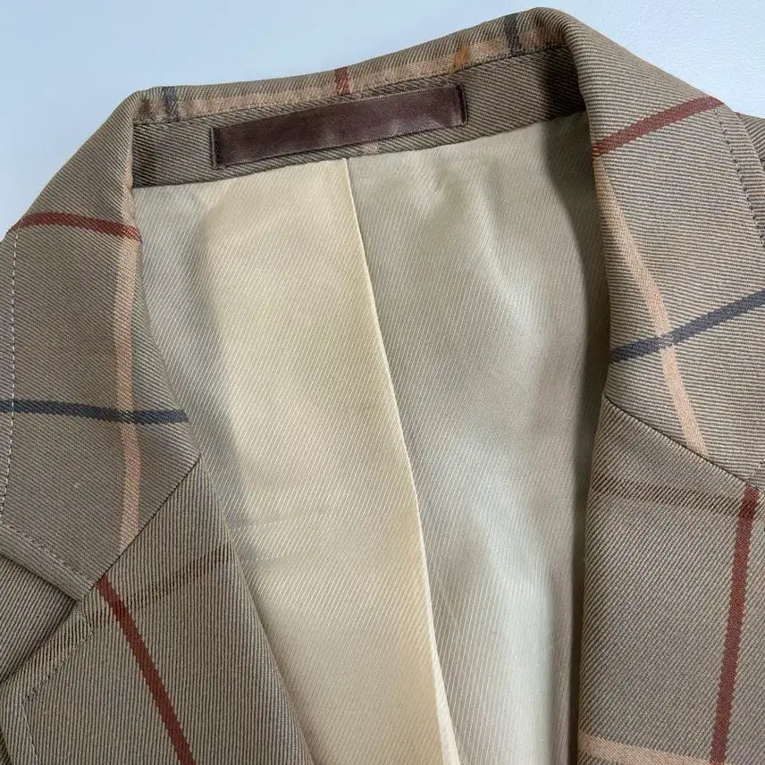 [BUNJANG] Burberry Gold Button Check Blazer / [정품] 버버리 금장 버튼 체크 블레이저