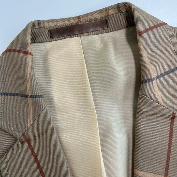 [BUNJANG] Burberry Gold Button Check Blazer / [정품] 버버리 금장 버튼 체크 블레이저
