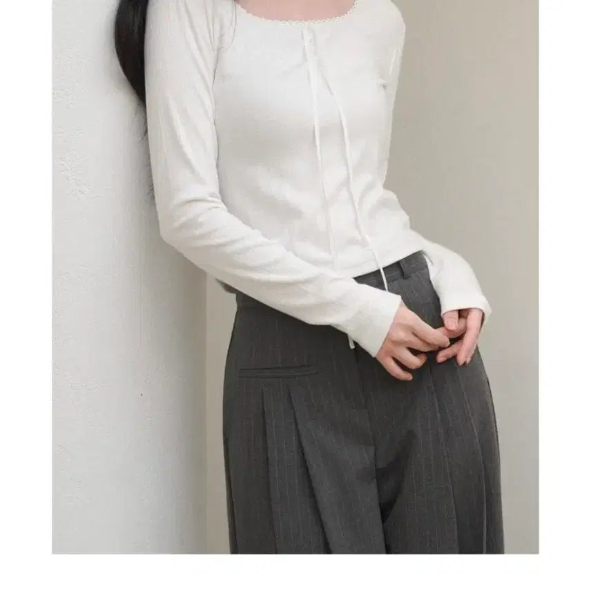 [BUNJANG] UUR Todd Lace Long Sleeve Top / 유유알 토드 레이스 롱 슬리브